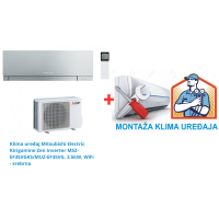 Klima uređaj Mitsubishi Electric Kirigamine Zen Inverter MSZ-EF35VGKS/MUZ-EF35VG, 3.5kW, WiFi - srebrna SA MONTAŽOM